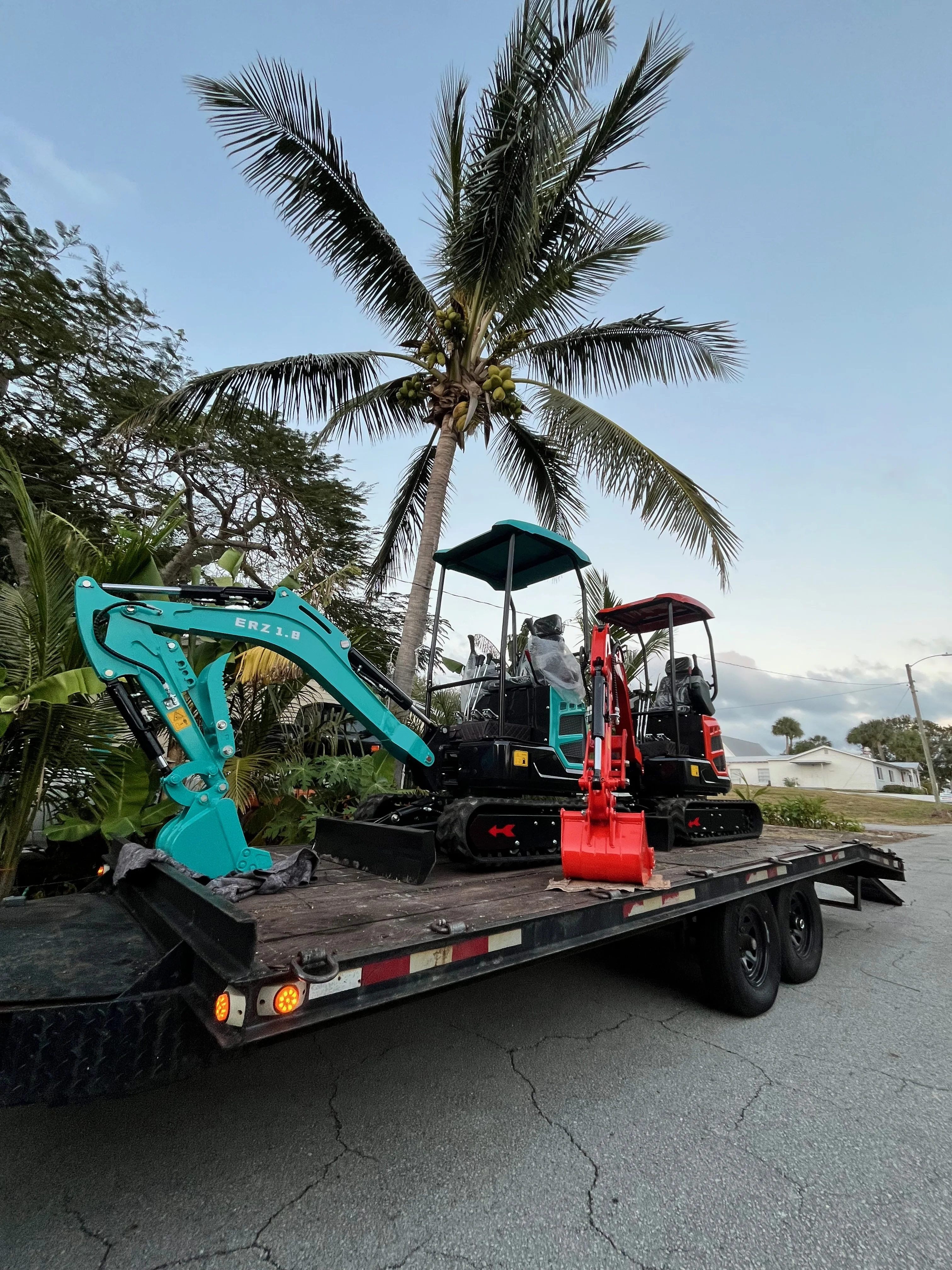 Mini excavator fleet delivery Treasure Coast Florida